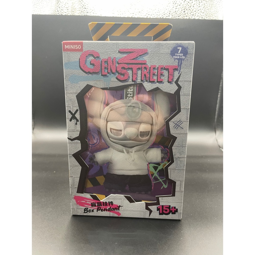 Miniso Disney Stitch GenZ Street Blind Box Plush Pendant Keychain Sealed New